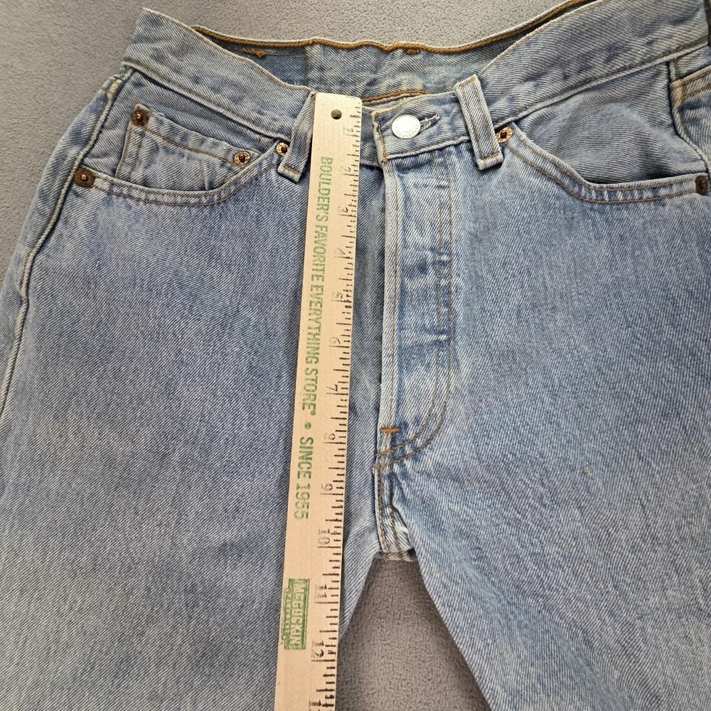 VTG Levis 501 Jeans Mens Blue Light Wash‎ Straight Button Fly USA Fits 26x29